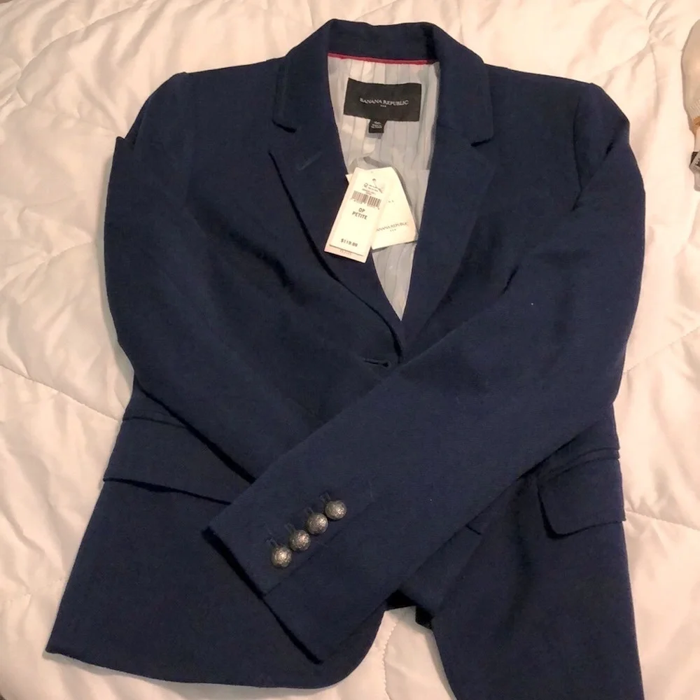 NWT Banana Republic Navy Blazer - Picture 1 of 4